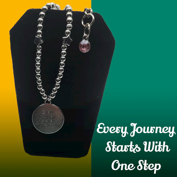 NA Narcotics Anonymous/AA bracelet 6-8". Every journey starts with one step. - Picture 1 of 4